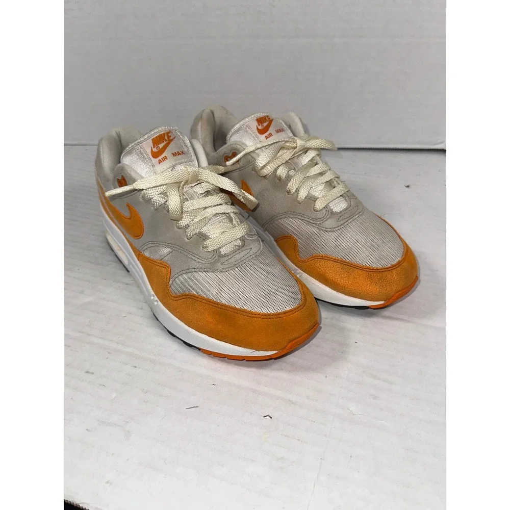 Nike Air Max 1 Magma Orange White Grey Mens Size 8 DC1454-101 Low Top Sneakers